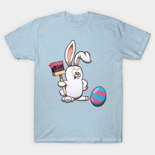 Cute Easter Bunny Painted An Easter Egg T-Shirt